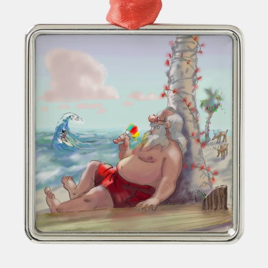 sHaVe IcE sAnTa Metalen Ornament (Voorkant)