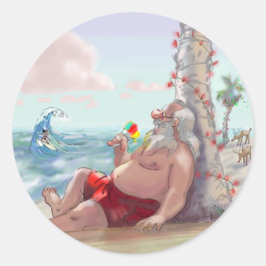 sHaVe IcE sAnTa Ronde Sticker (Voorkant)