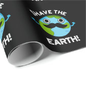 Shave The Earth Funny Pun Dark BG Cadeaupapier (Rol Hoek)