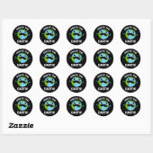 Shave The Earth Funny Pun Dark BG Ronde Sticker (Vel)