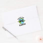 Shave The Earth Funny Pun Ronde Sticker (Envelop)