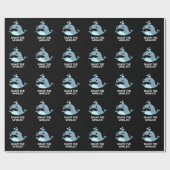 Shave the Whales Funny Animal Pun Dark BG Cadeaupapier (Vlak)