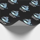 Shave the Whales Funny Animal Pun Dark BG Cadeaupapier (Hoek)