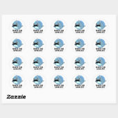 Shave the Whales Funny Animal Pun Ronde Sticker (Vel)