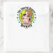 Shaved Beaver Brewery Ronde Sticker (Tas)