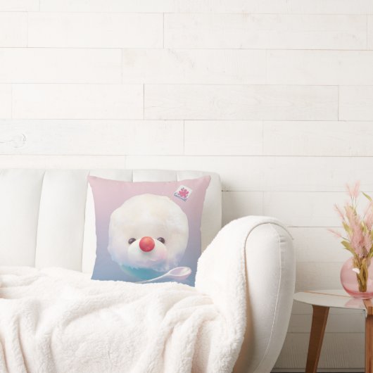 Shaved Ice Pup: Smiling Bichon Summer Dessert Kussen (Bank)