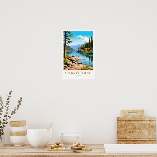 Shaver Lake California Reisprint Poster (Keuken)