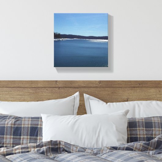 Shaver Lake in de winter Canvas Afdruk (Insitu (Slaapkamer))