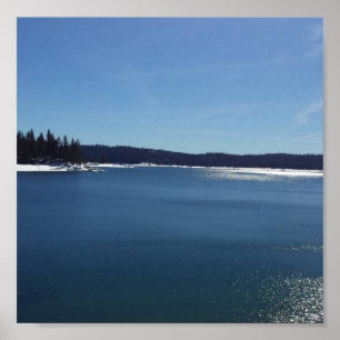 Shaver Lake in de winter Poster