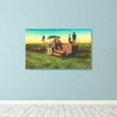 Shaver Lake Winter SceneShaver Lake, CA Canvas Afdruk (Insitu (Houten vloer))