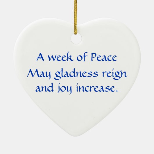 Shavua Tov Good Week Blessing Jewish Ornament (Achterkant)