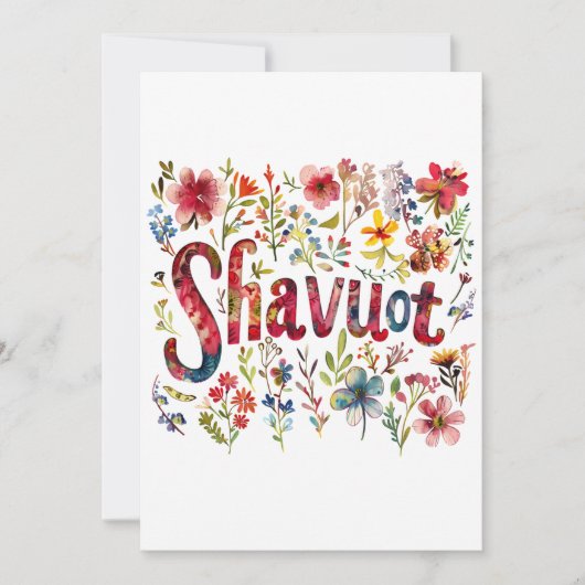 Shavuot - Bloemige Shavuot ontwerp Kaart (Voorkant)