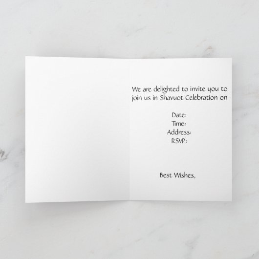 Shavuot Celebration leuke groet met bloem (Binnen)