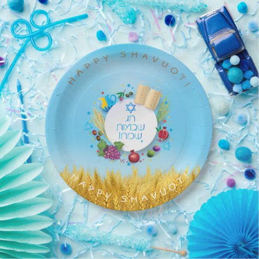 SHAVUOT Festival Jewish Holiday Gold Wheat Field Papieren Bordje (Feest)