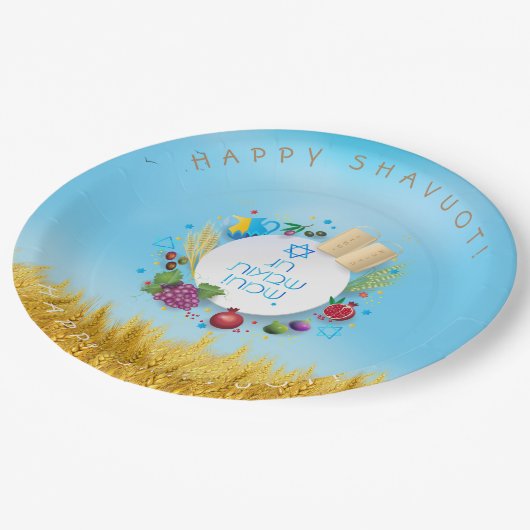 SHAVUOT Festival Jewish Holiday Gold Wheat Field Papieren Bordje (Gekanteld)