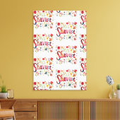Shavuot - Floral Shavuot Design Canvas Afdruk (Insitu (Woonkamer))