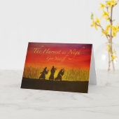 Shavuot Harvest is Nigh Gut Yontiff Wheat Field Kaart (Gele Bloem)