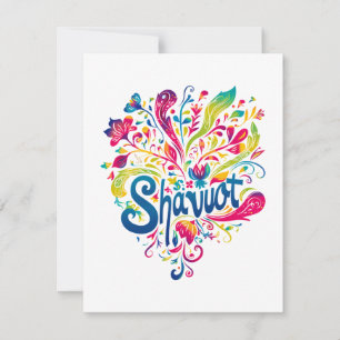 Shavuot - Kleurrijke Shavuot viering Bedankkaart