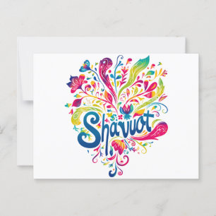 Shavuot - Kleurrijke Shavuot viering Briefkaart