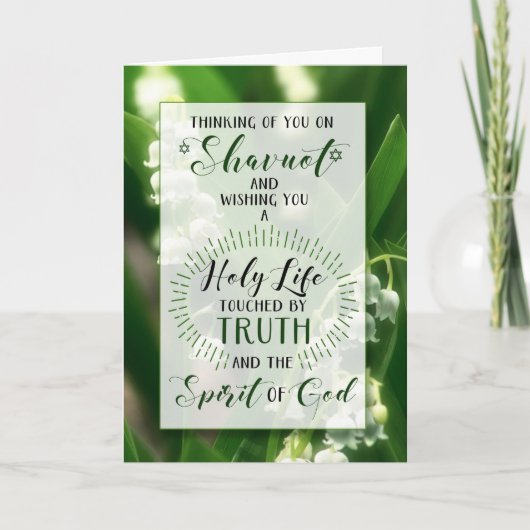 Shavuot Lily van het Heilige Leven van de Valley Kaart (Voorkant)