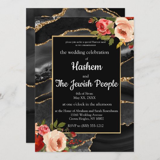 Shavuot Shavuos Wekenfeest Uitnodigingen (Voorkant / Achterkant)