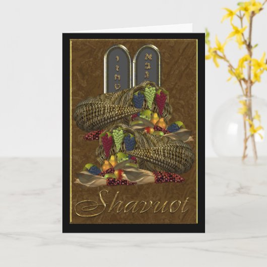 Shavuot-Wenskaart Kaart (Gele Bloem)