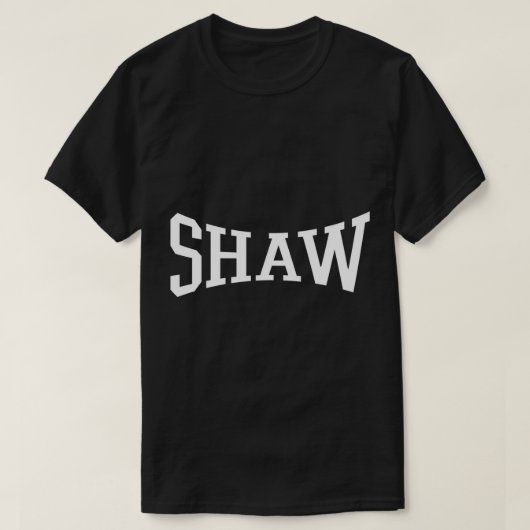 Shaw Arch Logo  Universiteit Alumni Style Pul T-shirt (Design voorkant)