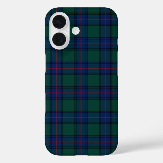 Shaw Clan Royal Blue en Green Tartan Case-Mate iPhone Case (Achterkant)