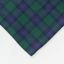 Shaw Clan Royal Blue en Green Tartan Fleece Deken