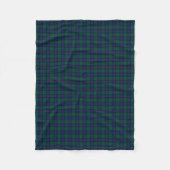Shaw Clan Royal Blue en Green Tartan Fleece Deken (Voorkant)