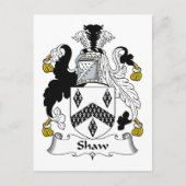 Shaw Family Crest Briefkaart (Voorkant)
