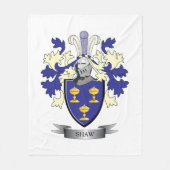 Shaw Family Crest Coat of Arms Fleece Deken (Voorkant)