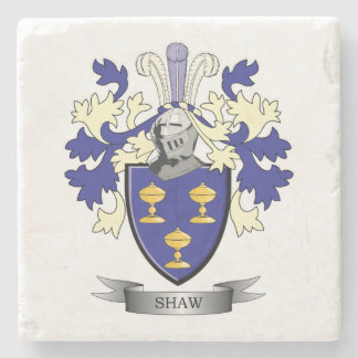 Shaw Family Crest Coat of Arms Stenen Onderzetter