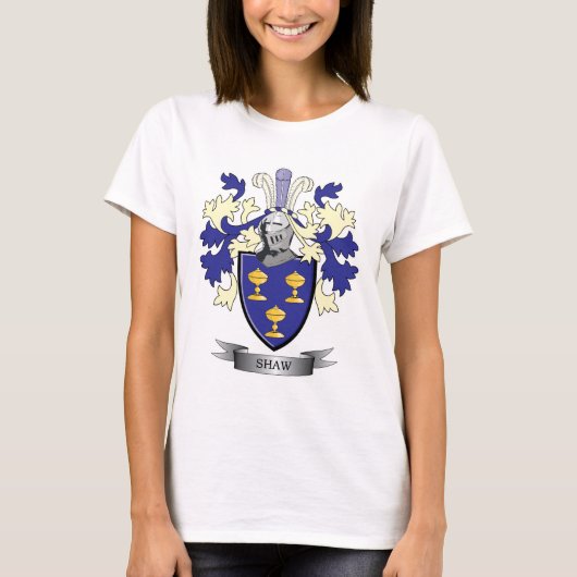 Shaw Family Crest Coat of Arms T-shirt (Voorkant)