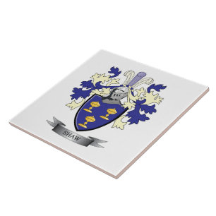 Shaw Family Crest Coat of Arms Tegeltje