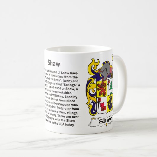 Shaw Family Crest Mok (Voorkant rechts)