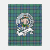 Shaw of Sauchie Ancient Clan Badge Tartan Pset Fleece Deken (Voorkant)
