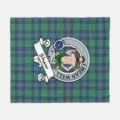 Shaw of Sauchie Ancient Clan Badge Tartan Pset Fleece Deken (Voorkant (Horizontaal))