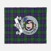 Shaw of Sauchie Modern Clan Badge Tartan Pset Fleece Deken (Voorkant (Horizontaal))