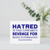 Shaw on Hatred Briefkaart (Staand voorkant)