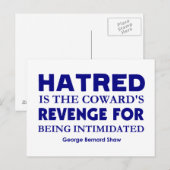 Shaw on Hatred Briefkaart (Voorkant / Achterkant)