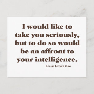 Shaw on Intelligence Briefkaart