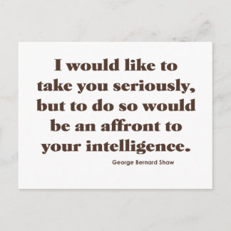 Shaw on Intelligence Briefkaart