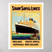 Shaw Savill Line Poster (Voorkant)