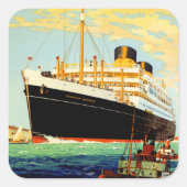 Shaw Savill Line Vierkante Sticker (Voorkant)