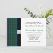 Shaw Tartan Celtic Wedding Invitation Kaart (Staand voorkant)
