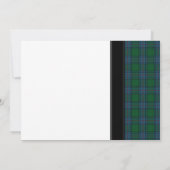 Shaw Tartan Celtic Wedding Invitation Kaart (Achterkant)