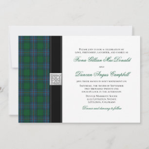 Shaw Tartan Celtic Wedding Invitation Kaart