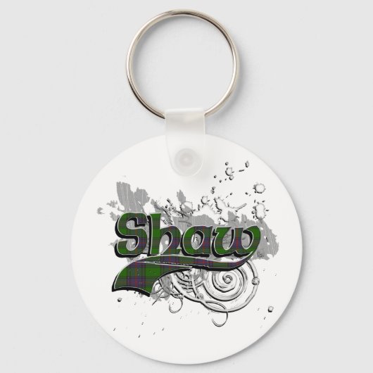 Shaw Tartan Grunge Sleutelhanger (Voorkant)