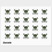 Shaw Tartan Skull Ronde Sticker (Vel)